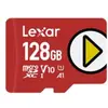 Image de Lexar Carte microSDXC 128GB PLAY 1066x UHS-I U3 jusqu'à 150MB/s (128 Go, microSDXC, U1, UHS-I), Carte mémoire, Rouge