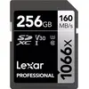 Image de Lexar Carte SDXC 256GB Professional 1066x UHS-I V30 U3 (256 Go, SDXC, U1, UHS-I), Carte mémoire, Noir