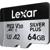 Image de Lexar Professional Silver Plus 2-Pack (64 Go, MicroDrive, microSDXC, U3, UHS-I), Carte mémoire, Noir, Argent