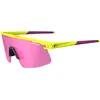 Image de Tifosi, Unisexe, Lunettes de sport, Sonnenbrille Moab Lite Speed Yellow M-L Clarion Sunset Pink/AC-Red/Clear (vitesse jaune, Ac Red, Clear, Coucher de soleil rose), Multicolore, Jaune