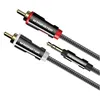 Image de Mini câble d'interconnexion audio Monster Cable Jack 3,5 mm mâle vers 2 RCA mâle 1,5 m Noir