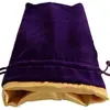 Image de FanRoll Würfelbeutel Velvet Purple with Gold Satin Small