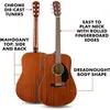 Image de Fender Classic Design CD-60S tout acajou westerngitaar acoustique (Guitare acoustique, Acajou), Guitare, Marron