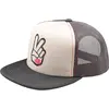 Image de Troy Lee Designs, Unisexe, Casquette, Trucker Snapback Cap, Peace out, vintage white/carbon, one size, Gris, Blanc, (Taille unique)