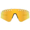 Image de Oakley, Unisexe, Lunettes de sport, Sutro Lite Sweep - Prizm - Fahrradbrille (MVDP Rouge, Splatter rouge/or, Prizm 24k), Bronze, Blanc