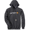 Image de Carhartt Signature Logo Midweight Hoodie, grijs-wit, afmeting S voor man