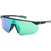 Image de Adidas, Femmes, Lunettes de sport, Femmes Miroir SP0076 Cat. 3 (Noir mat, Miroir Vert), Vert, Noir