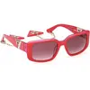 Image de Guess, Femmes, Lunettes de soleil, Bordeaux Gradient Rectangular Lunettes de Soleil pour Femmes