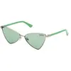 Image de Guess, Femmes, Lunettes de soleil, Soleil Métal Gris Vert Géométrique