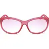 Image de Guess, Femmes, Lunettes de soleil, Soleil Injected Pink Bordeaux Round