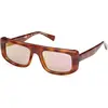 Image de Guess, Unisexe, Lunettes de soleil, Injected Havana Smoke Squared