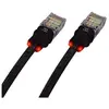 Image de Digitus ASSMANN LED Cordon de brassage, CAT 5e U/FTP Cu, PVC, 0,6 m, noir, UE= 12 (F/UTP, CAT5, 0.60 m), Câble réseau