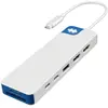 Image de Hyper HyperDrive Flex 9 Port Dual (USB-C, 9 ports), Station d'accueil + hub USB, Blanc, Bleu