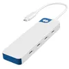 Image de Hub USB-C Hyper Hyperdrive Flex4 Blanc et Bleu