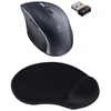 Image de Logitech Wireless Mouse M705 Noir + T'nB Tapis de Souris Ergo-Design noir