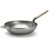 Image de de Buyer Wok arrondi contre poignée Mineral B Bois ø32, Poêle + casserole, Beige