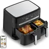 Image de Tefal EY9018 Dual Easy Fry Doppelkammer Heissluftfritteuse, Friteuse, Noir, Argent