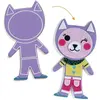 Image de Djeco, Aimant, DIY - Funky Magnet Familie (15x)