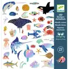 Image de Jeu créatif Djeco Pochette de 160 stickers océan à effets