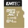 Image de Emtec microSDXC Class10 Speedin (64 Go, microSDXC, U3, UHS-I), Carte mémoire, Noir, Marron