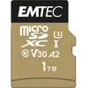 Image de Emtec mSD 1TB UHS-I U3 V30 A2 SpeedIN (1000 Go, microSDXC, U3, UHS-I), Carte mémoire, Marron