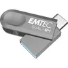 Image de Emtec USB3.2 Type-C Dual D280 64GB (64 Go, USB-C), Clé USB, Argent