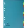 Image de Exacompta, Classeur : accessoires, Intercalaires poplypropylène recyclé Forever 12 positions - A4 - Couleurs assorties