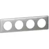 Image de Legrand, Multiprise, Cadre quadruple Celiane Aluminium (068924)