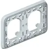 Image de Legrand, Accessoires Gamme d'interrupteurs, Plexo55 Modular Cadre de finition pour locaux humides double horizontal gris pour locaux humides en