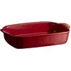 Image de Emile Henry Plat à gratin rectangulaire 36,5 x 23,5cm - 2,7L - 6 pers - Rouge Grand cru, Plat à gratin, Rouge