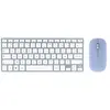 Image de T'nB TNB Souris + clavier Iclick bleu (FR, Filaire, Sans fil), Clavier, Gris, Bleu