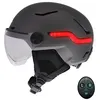 Image de Casque vélo avec feu de freinage automatique et visière T'nB Urban Moov Taille M Gris foncé