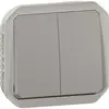Image de Legrand Plexo New Insert, interrupteur pour montage en surface en milieu humide, produit convertible 3 en 1, Bouton + interrupteur, Gris