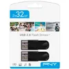 Image de Pack de 2 Clés USB 2.0 Pny Attaché 4 32 Go Noir