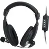 Image de Dacomex Casque stéréo avec port USB, noir Casque confortable idéal pour les applications multimédia. (Filaire, USB-A), Casque micro de bureau, Noir
