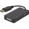 Image de Exertis Connect Convertisseur DisplayPort vers HDMI, DVI, VGA Convertit DisplayPort vers HDMI, DVI ou VGA. (DVI, HDMI, 8 cm), Adaptateur données + vidéo, Noir