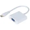 Image de Tecline Adaptateur mini-HDMI C mâle vers VGA femelle Pour utiliser un écran VGA via une prise HDMI libre. (Mini HDMI, 15 cm), Adaptateur données + vidéo, Blanc