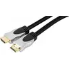 Image de Exertis Connect Câble HDMI haute vitesse avec Ethernet, haute qualité, plaqué or, HDMI mâle / mâle, gaine tressée (1.50 m), Câble vidéo, Noir, Gris