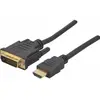 Image de Exertis Connect Câble HDMI vers DVI-D, HDMI mâle / DVI-D mâle, 15,0 m (15 m), Câble vidéo, Noir