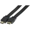 Image de Exertis Connect Câble plat HDMI haute vitesse, plaqué or, HDMI St. A / St. A, noir, 3,0 m câble plat HDMI vers dis (3 m), Câble vidéo
