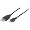 Image de Exertis Connect Câble Micro USB 2.0, noir, 0,5 m Câble Micro USB pour smartphones et tablettes (0.50 m, USB 2.0), Câble USB