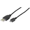 Image de Exertis Connect Câble Micro USB 2.0, noir, 1,0 m Câble Micro USB pour smartphones et tablettes (1 m, USB 2.0), Câble USB