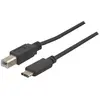 Image de Exertis Connect Câble USB 2.0, USB mâle C / USB mâle B, noir, 1,0 m Câble USB Type-C 2.0 mâle > USB 2.0 B mâle (1 m, USB 2.0), Câble USB