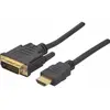 Image de EXC 194019, 2 m, HDMI Type A (Standard), DVI, Mâle, Mâle, Droit (2 m), Câble vidéo, Noir