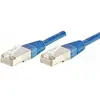 Image de Exertis Connect Câble de raccordement F/UTP, CAT.5e, bleu, 0.7 m Câble de raccordement avec protection contre les (F/UTP, CAT5e, 0.70 m), Câble réseau
