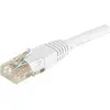 Image de Exertis Connect Câble patch, CAT.6, U/UTP, non blindé, cuivre, blanc, 7,0 m Câble patch avec protection de l'ergot (U/UTP, CAT6, 7 m), Câble réseau
