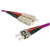 Image de Exertis Connect Câble patch FO Eco, 50/125 µm, fibre OM4, 2x ST mâle/SC duplex mâle, erika-violet, 5,0 m UPC U (5 m), Câble réseau