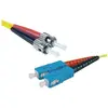 Image de Exertis Connect Câble patch FO Eco, 9/125 µm, fibre OS2, 2x ST mâle/SC duplex mâle, jaune, 1,0 m UPC UPC-Schlif (1 m), Câble réseau