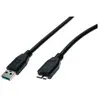 Image de Exertis Connect Câble USB 3.0, USB A / USB Micro B, 1,80 m, noir Pour l'échange de données entre appareils mobiles. (1.80 m, USB 3.2 Gen 1), Câble USB