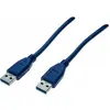 Image de Exertis Connect Câble USB 3.0, USB 3.0 St. A / USB 3.0 St. A, bleu, 2,0 m Supporte des taux de transfert jusqu'à (2 m, USB 3.2 Gen 2), Câble USB